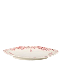 Ravier Vintage rouge rose 21-24 cm x 14-16 cm