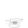 Réchaud fil argent L 35 H 12 P 25 cm