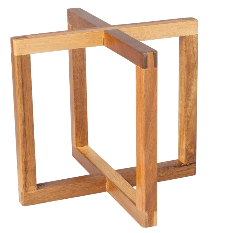 Réhausse bois nature 20 x 20 cm H 17,5 cm