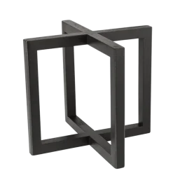 Réhausse bois noir 20 x 20 cm H 17,5 cm