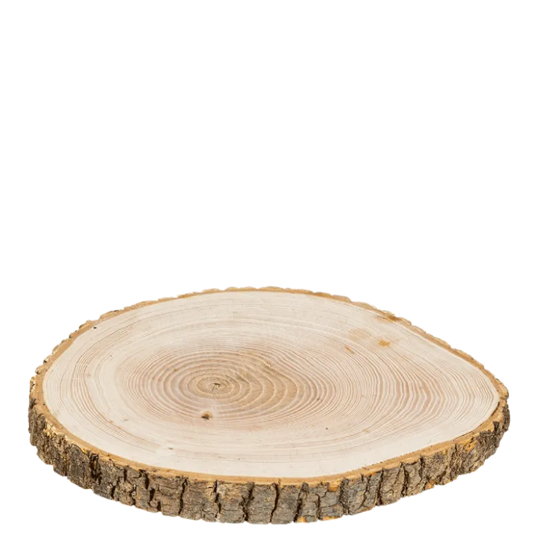 Rondelle de bois vintage grand format Ø 34-35 cm