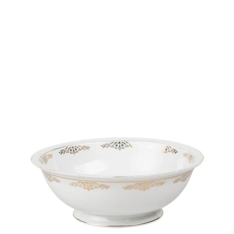 Saladier Vintage blanc et doré Ø 23-27 cm 2-3 L
