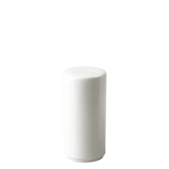 Salière porcelaine blanche Ø 3,2 cm H 6,2 cm (sel non fourni)