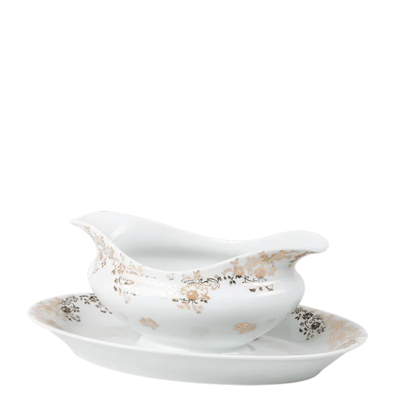 Saucière Vintage blanche et doré