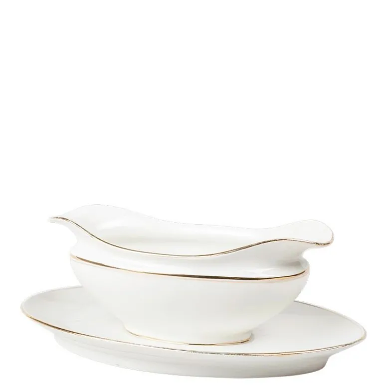 Saucière Vintage blanche et doré
