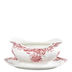 Saucière Vintage rouge rose