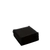 Serviettes cocktail tissu noir 20 x 20 cm (par 30)