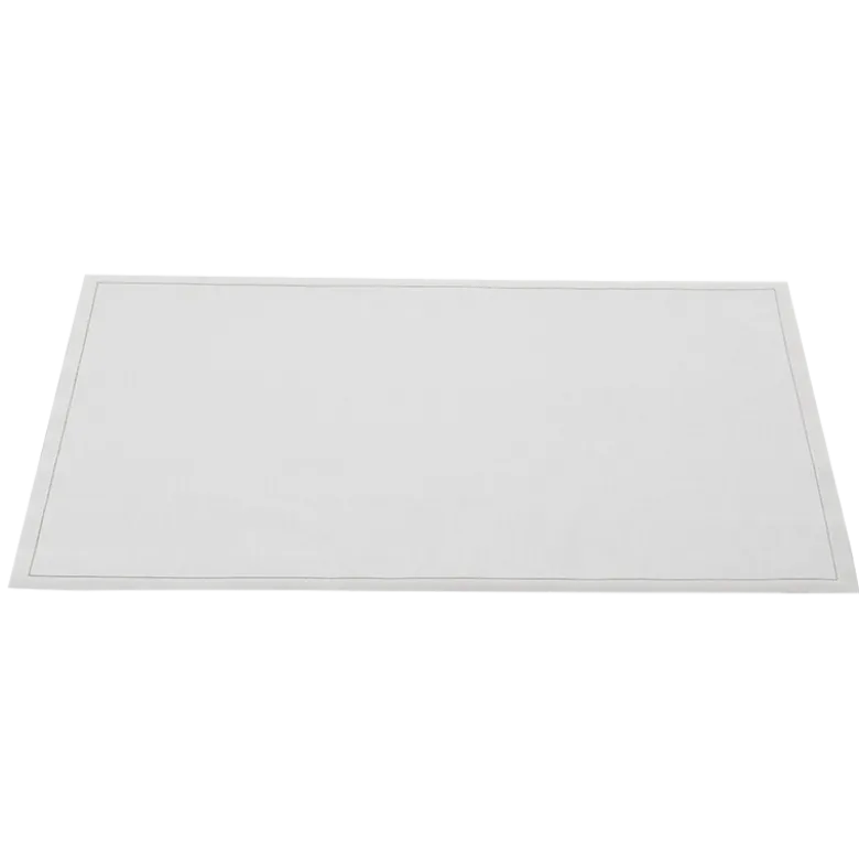 Sets de table/serviettes tissu écru 48 x 32 cm en rouleau (12)