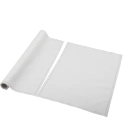 Sets de table/serviettes tissu écru 48 x 32 cm en rouleau (12)
