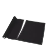 Sets de table/serviettes tissu noir 48 x 32 cm en rouleau (12)