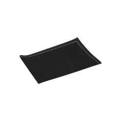 Sets de table/serviettes tissu noir 48 x 32 cm en rouleau (12)