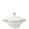 Soupière Vintage blanche et dorée Ø 23-27 cm 2-3 L