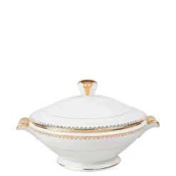Soupière Vintage blanche et dorée Ø 23-27 cm 2-3 L