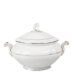 Soupière Vintage blanche et dorée Ø 23-27 cm 2-3 L