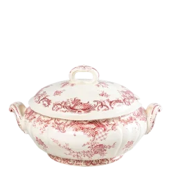 Soupière Vintage rouge rose Ø 23-27 cm 2-3 L