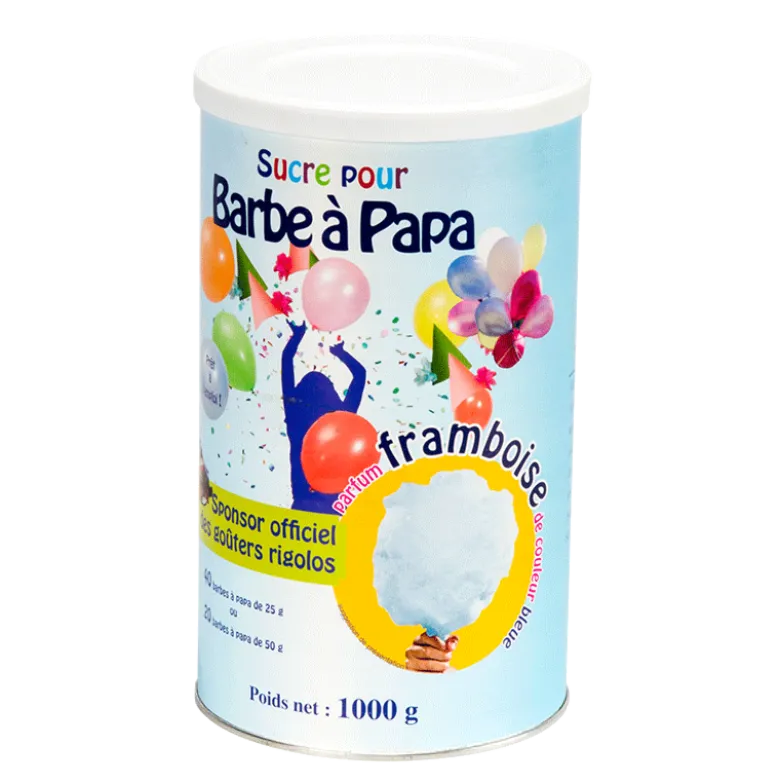 Sucre bleu pour barbe à papa parfum framboise 1kg