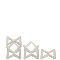 Support de plat en bois empilable blanc (à l'unité)