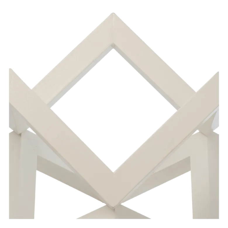 Support de plat en bois empilable blanc (à l'unité)