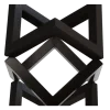 Support de plat en bois empilable noir (à l'unité)