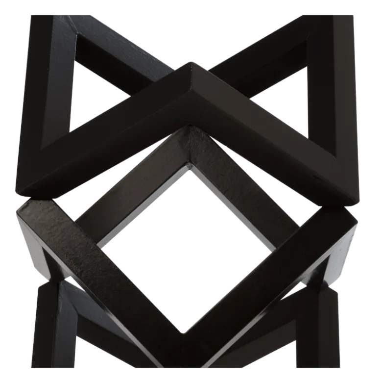 Support de plat en bois empilable noir (à l'unité)