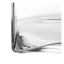 Support de plat en verre 15 x 15 cm H 20 cm