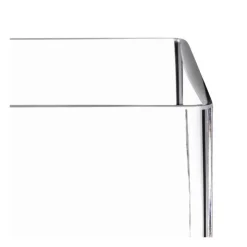 Support de plat en verre 15 x 15 cm H 20 cm