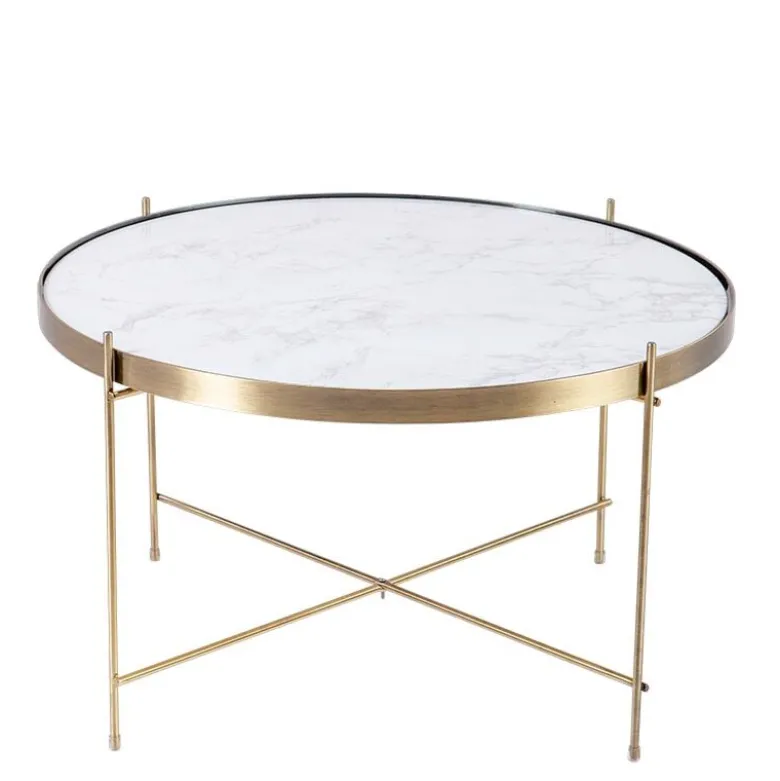 Table basse Filor dorée Ø 62,5 cm H 40 cm