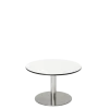 Table basse Hobby blanche Ø 60 cm H 40 cm