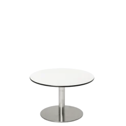 Table basse Hobby blanche Ø 60 cm H 40 cm