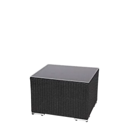 Table basse rectangulaire Lounge tressée 55 x 65 cm H 40 cm