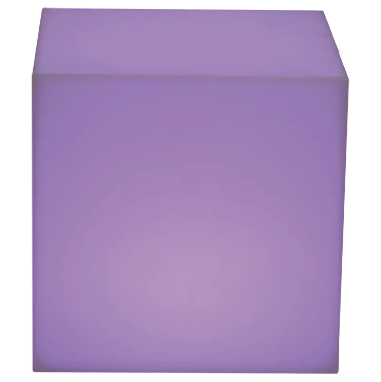 Table d'appoint lumineuse 40 x 40 cm H 40 cm