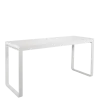 Table haute blanche plateau blanc 80 x 230 cm H 110 cm