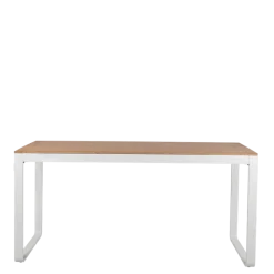 Table haute blanche plateau nature 80 x 230 cm H 110 cm