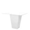 Table haute H 112 cm Cône blanc plateau blanc 140 x 140 cm
