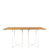 Table haute Nature pieds croisés blancs
