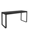 Table haute noire plateau noir 80 x 230 cm H 110 cm