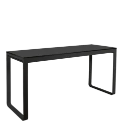 Table haute noire plateau noir 80 x 230 cm H 110 cm