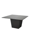 Table H 75 cm Cône noir plateau noir 140 x 140 cm