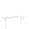 Table Kermesse blanche 70 x 220 cm H 78 cm