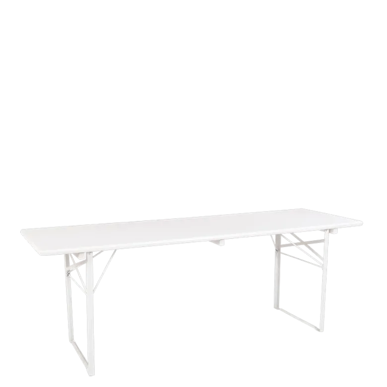 Table Kermesse blanche 70 x 220 cm H 78 cm
