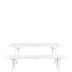 Table Kermesse blanche 70 x 220 cm H 78 cm