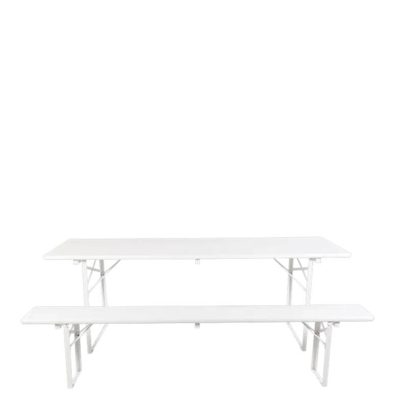 Table Kermesse blanche 70 x 220 cm H 78 cm