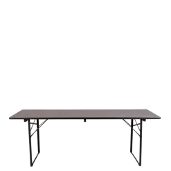 Table Kermesse noire 70 x 220 cm H 78 cm
