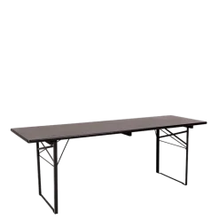 Table Kermesse noire 70 x 220 cm H 78 cm