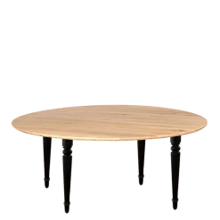 Table Nature ronde pieds noirs Ø 170 cm