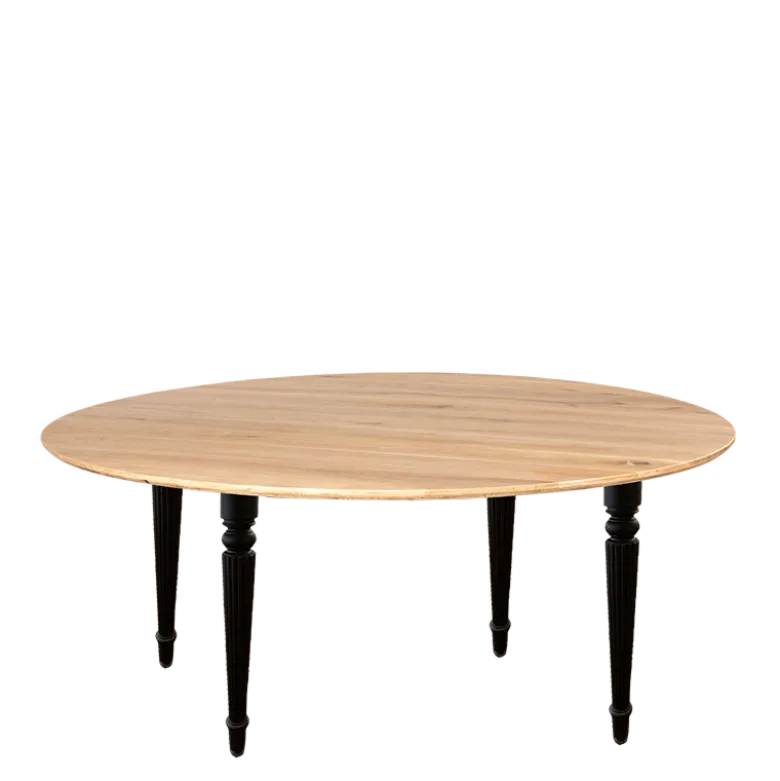 Table Nature ronde pieds noirs Ø 170 cm