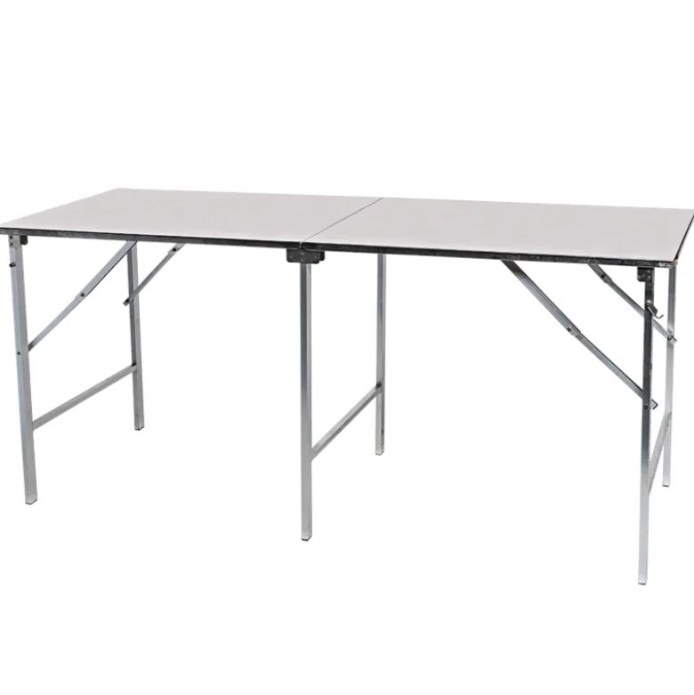 Table pliante en inox 80 x 200 cm H 90 cm