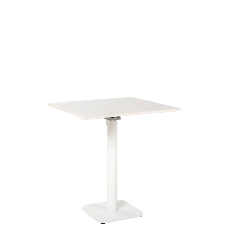 Table Soft blanc 70 x 70 cm H 76 cm (outdoor)
