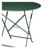 Table Trocadéro ronde verte Ø 77 cm H 74 cm