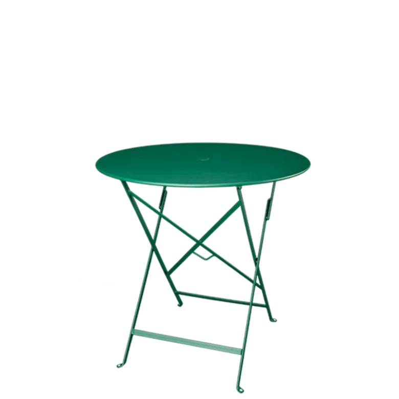 Table Trocadéro ronde verte Ø 77 cm H 74 cm